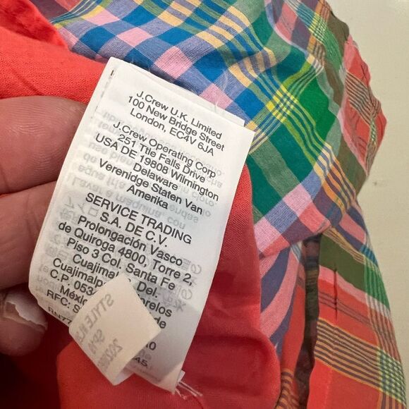 J Crew Plaid Maxi Dress tie front size M - Picture 14 of 15